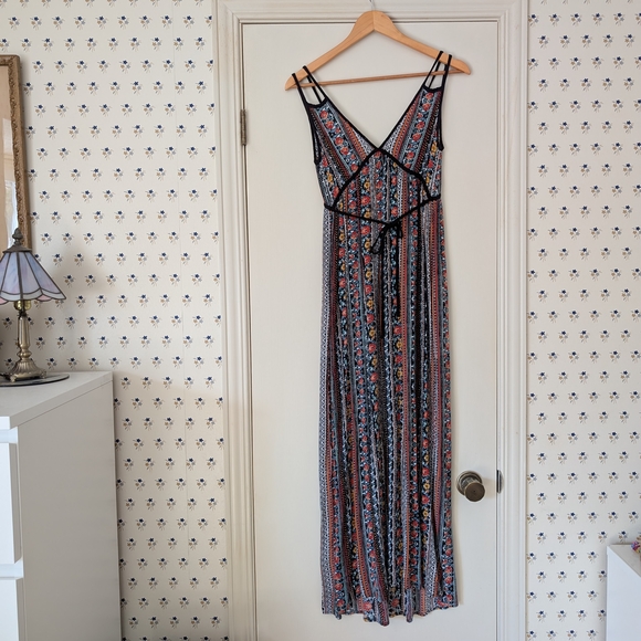 Band of Gypsies Colorful Patterned Maxi Dress - Picture 2 of 6
